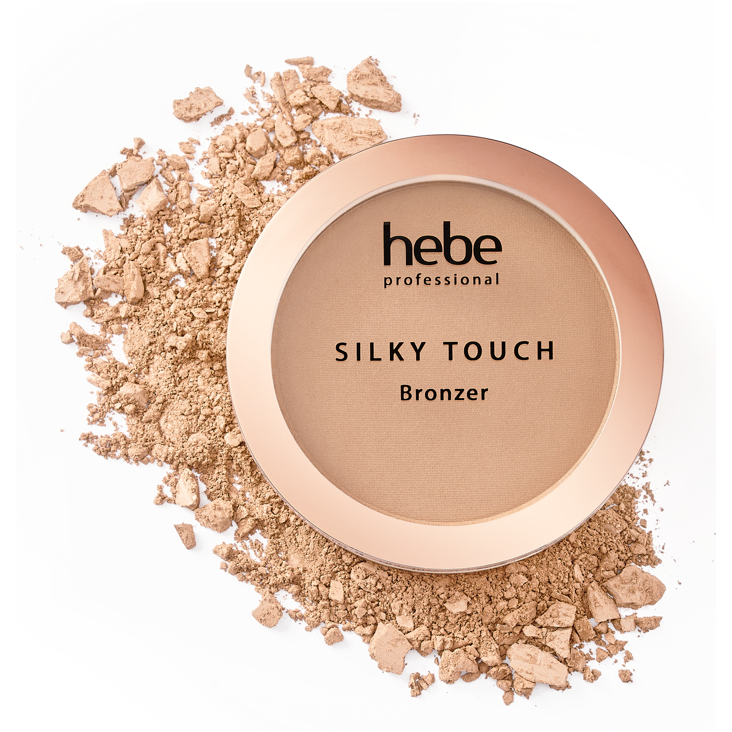 Бронзатор с золотым песком для контурирования и моделирования лица Hebe Professional Silky Touch Bronzer, 10 гр