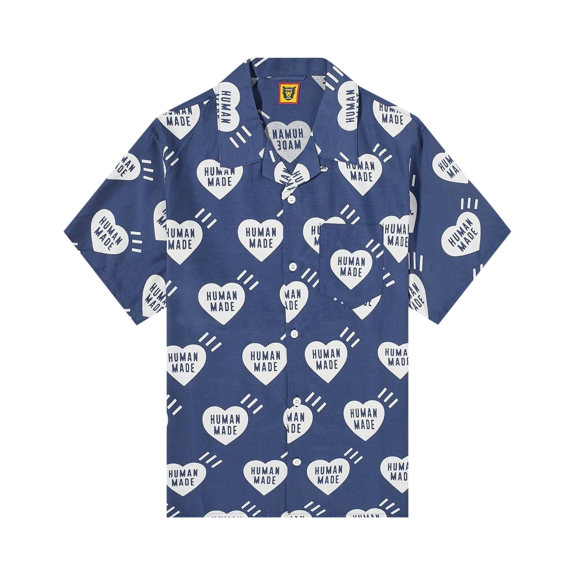 Рубашка Aloha Human Made Heart, темно-синяя лонгслив human made heart темно синий