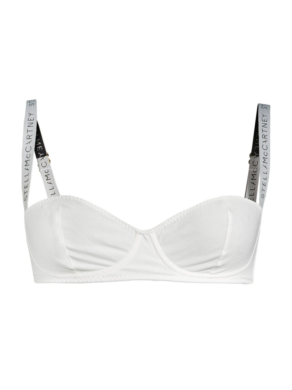 

Бюстгальтер-балконет из хлопка с логотипом Stella McCartney Lingerie, белый
