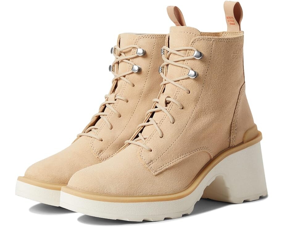 Ботинки SOREL Hi-Line Heel Lace, цвет Ceramic/Chalk