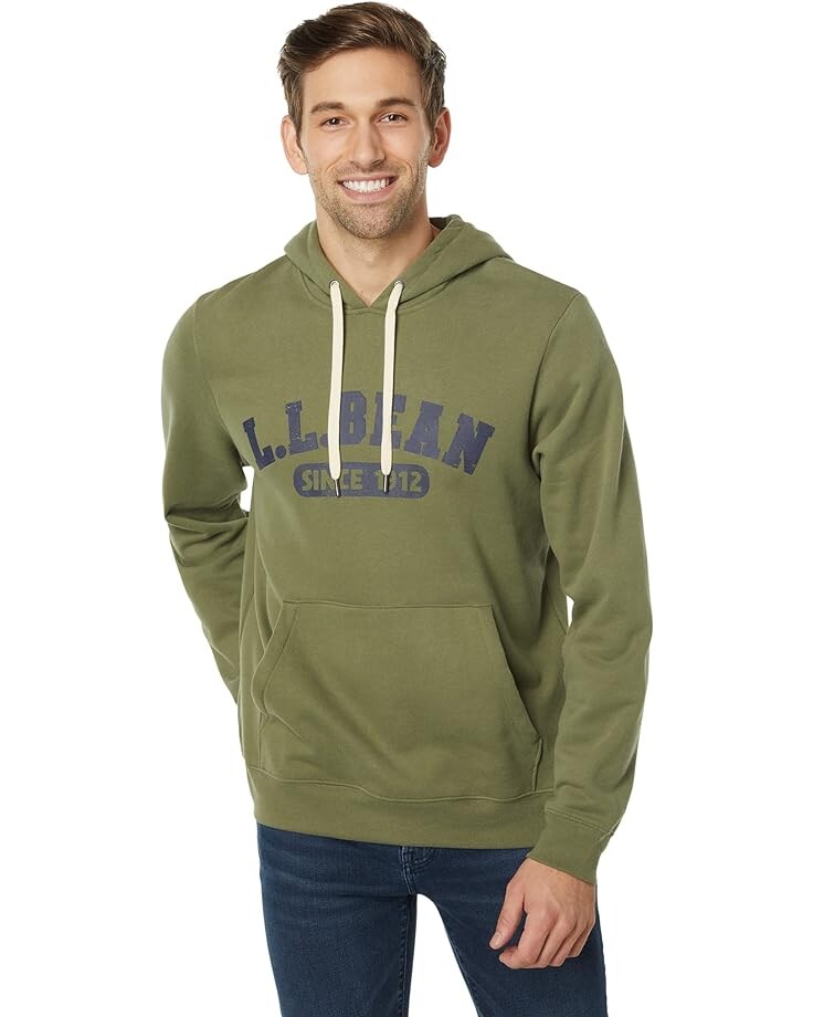 цена Толстовка L.L.Bean 1912 Hooded Logo, цвет Deep Olive