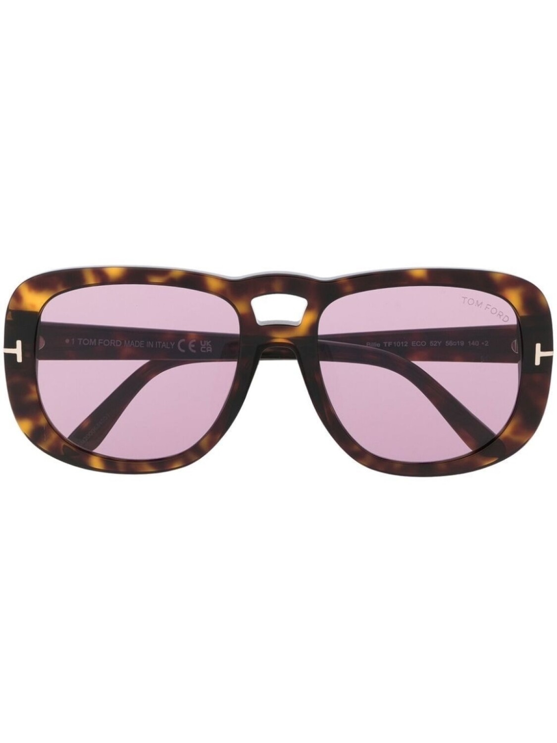 

TOM FORD Eyewear солнцезащитные очки в массивной оправе, коричневый