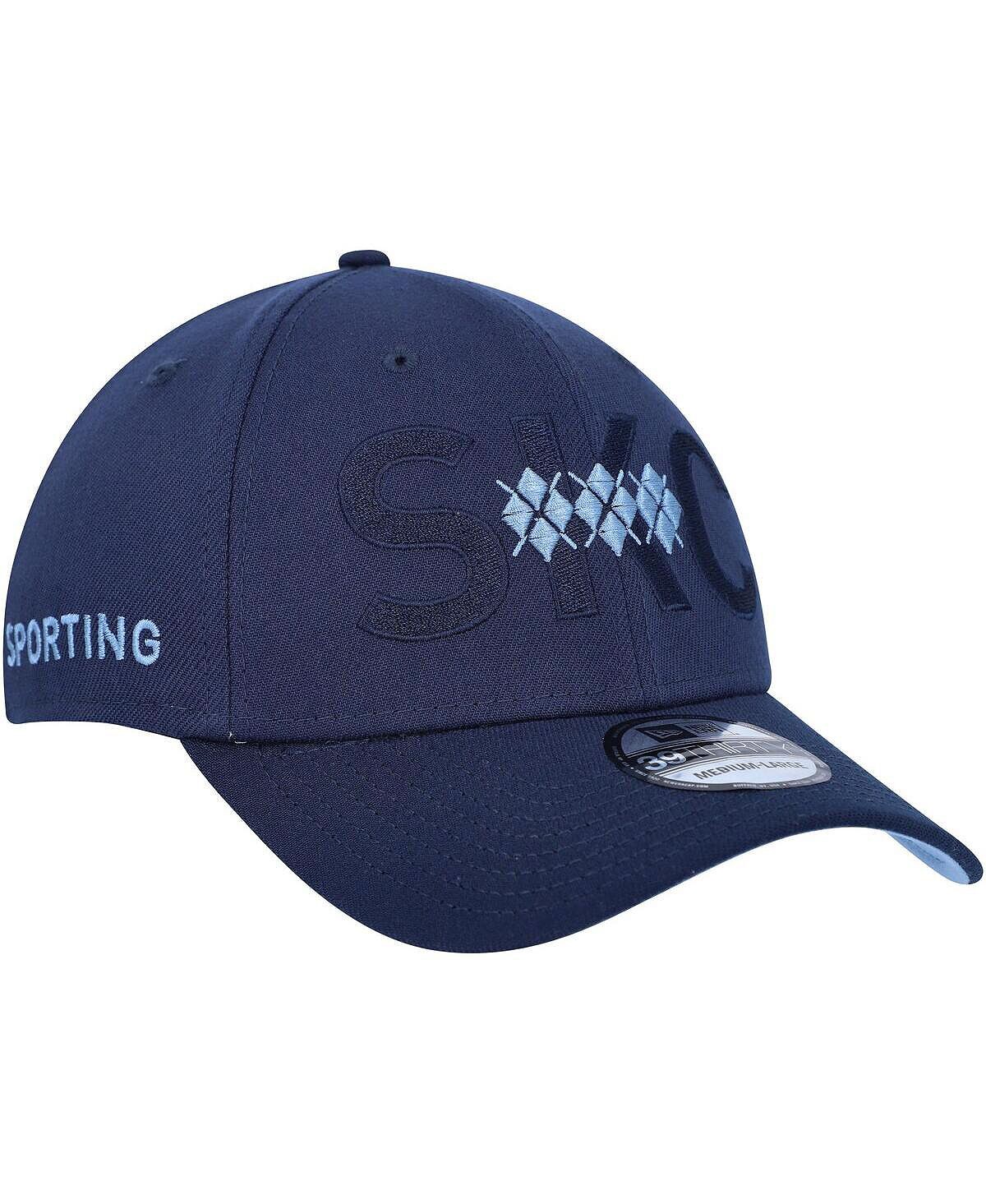 

Мужская темно-синяя кепка Sporting Kansas City Kick Off 39THIRTY Flex Hat New Era