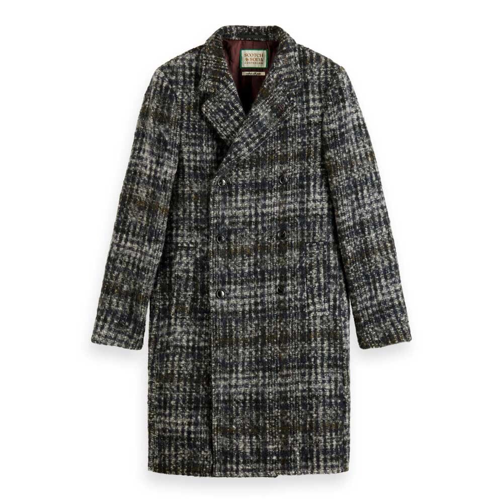 

Парка Scotch & Soda Check Wool Blend, серый