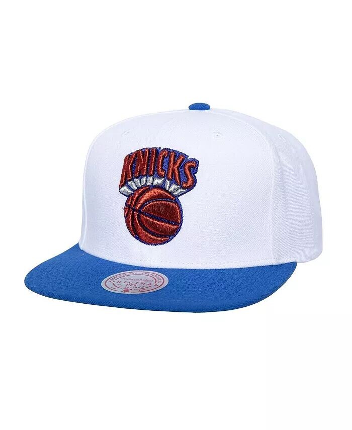 

Мужская белая двухцветная бейсболка с блестящим логотипом New York Knicks Soul Logo Mitchell & Ness, белый