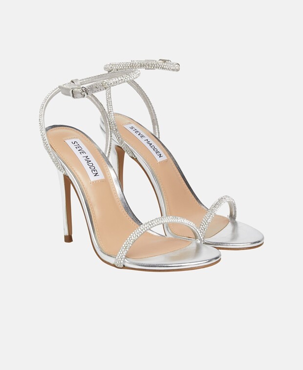 

Сандалии с ремешком на щиколотке Steve Madden, серебряный