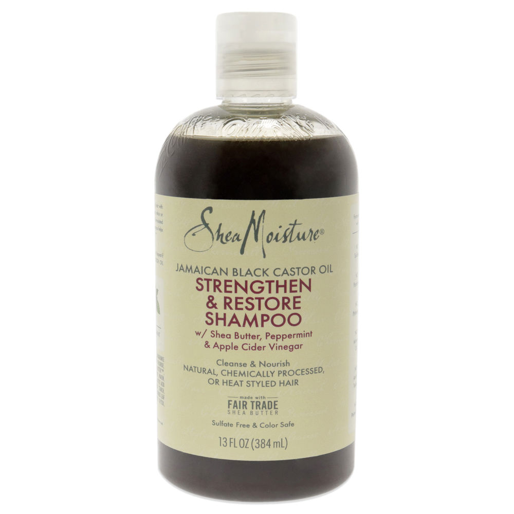 цена Выпрямляющий шампунь Jamaican Black Castor Oil Strengthen, Grow And Restore Shampoo Shea Moisture, 384 мл