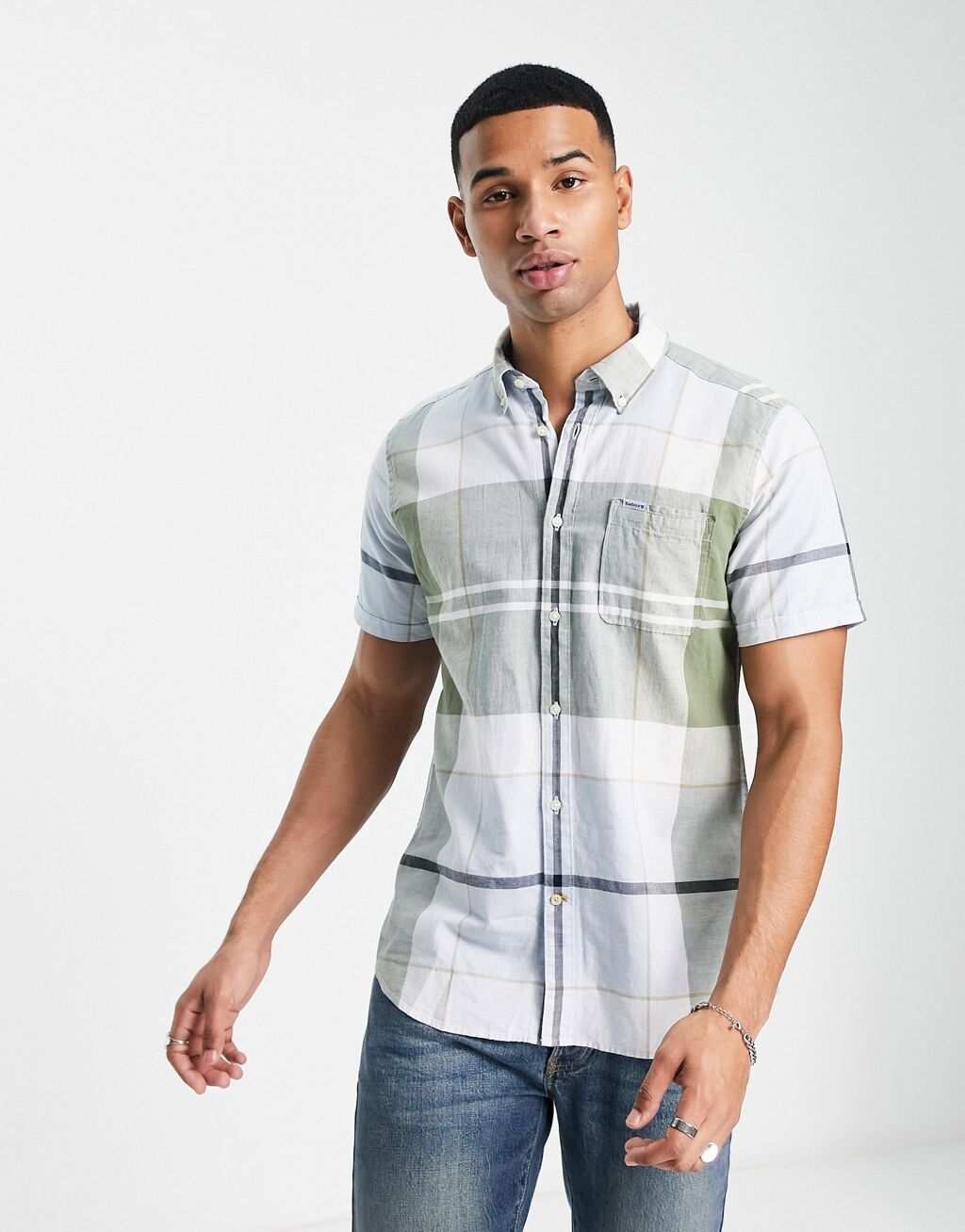 

Классическая рубашка в клетку с короткими рукавами Barbour Douglas