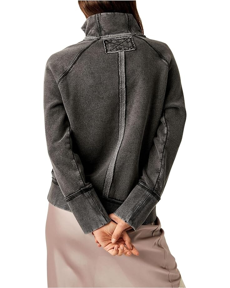 

Свитер Free People Just A Game 1/2 Zip, цвет Washed Black