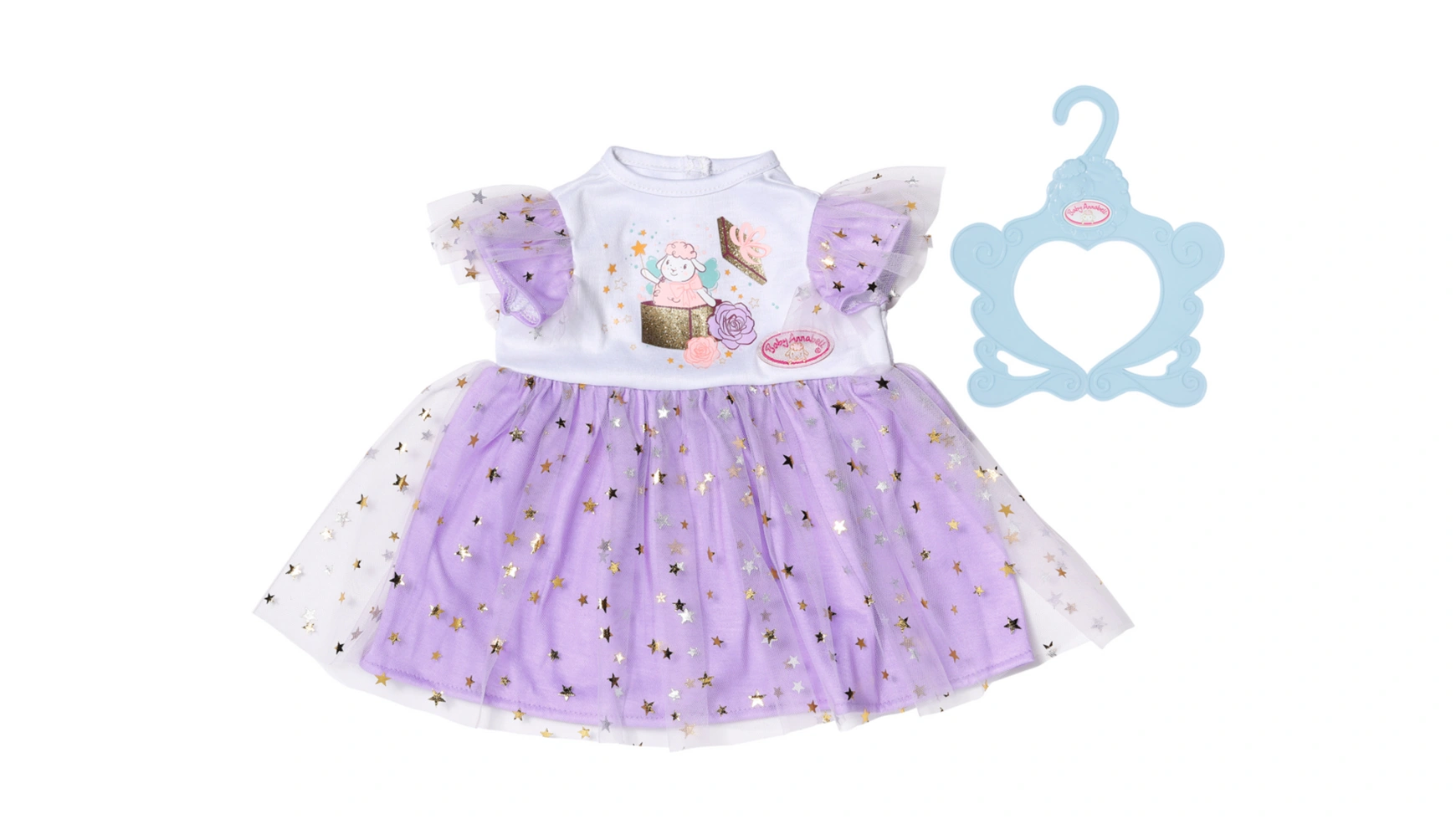 Платье-пачка Baby Annabell фиолетовое, 43см цена и фото