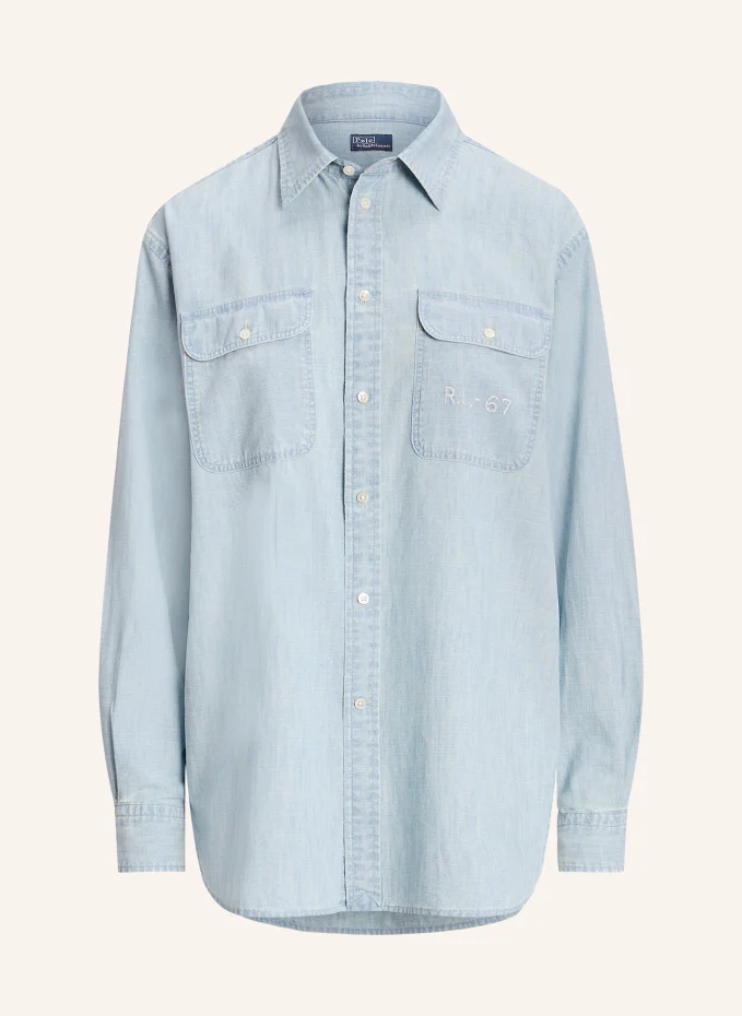 Блузка-рубашка в джинсовом стиле Polo Ralph Lauren, синий