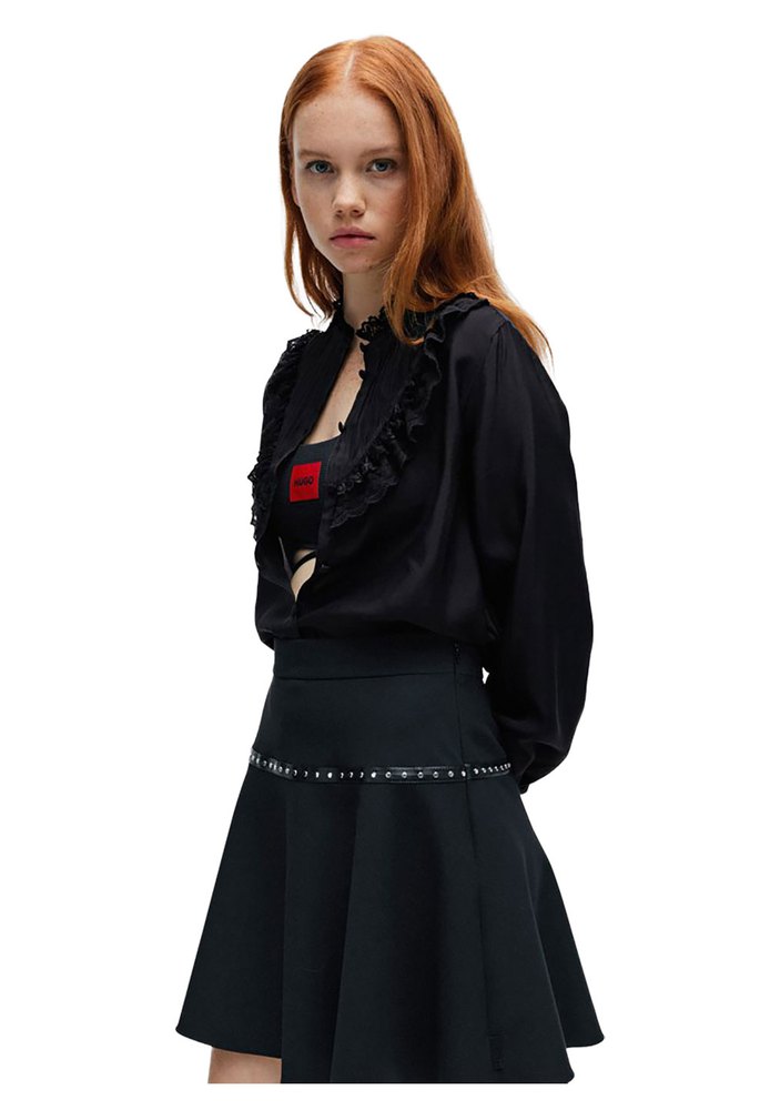 Блуза HUGO Erallia 10255217, черный