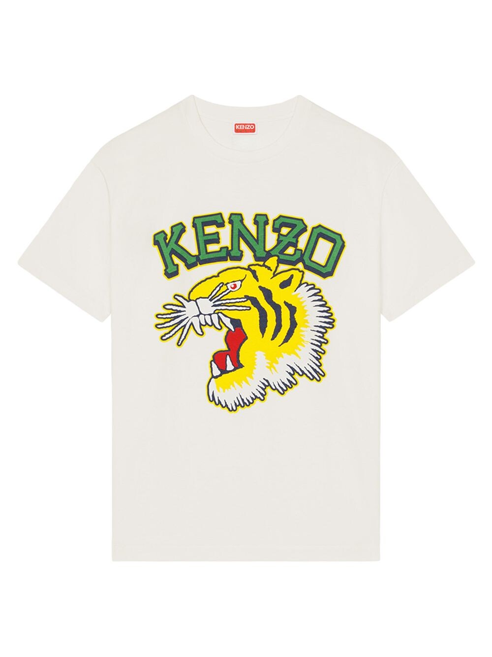 

Университетская футболка оверсайз с тигром KENZO, белый