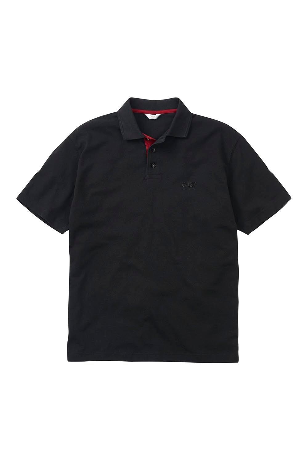 Рубашка поло с коротким рукавом Cotton Traders, черный цена и фото