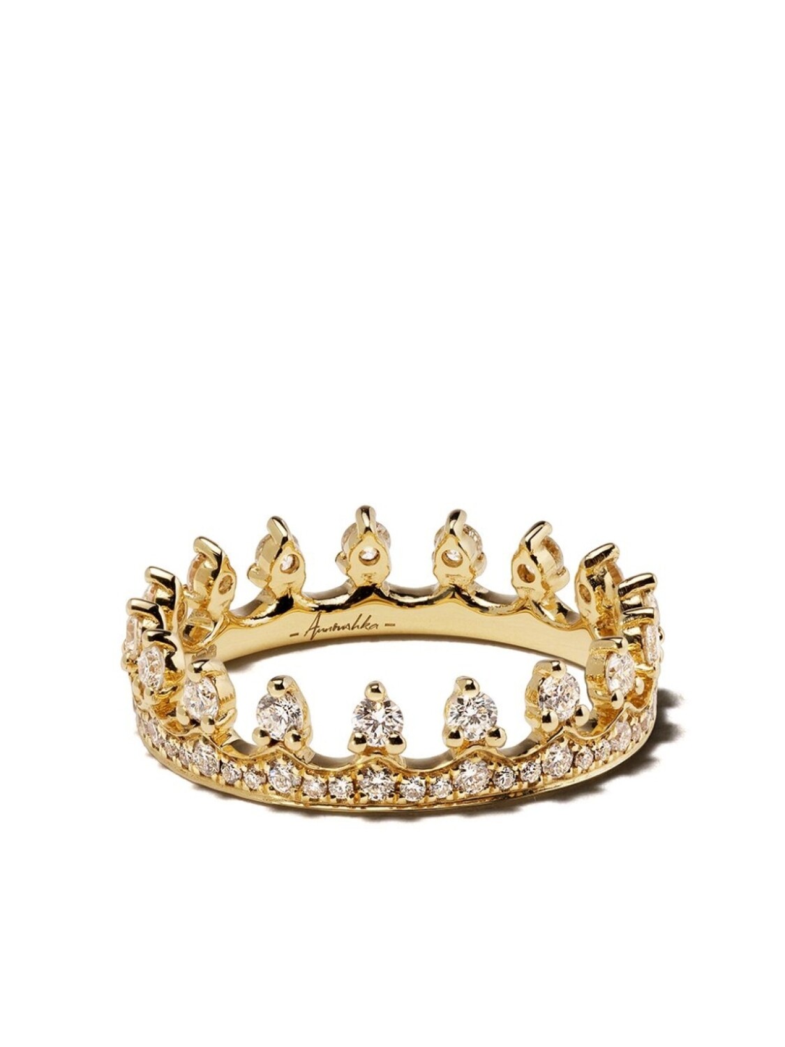 

Кольцо Crown из желтого золота с бриллиантами Annoushka, золотой