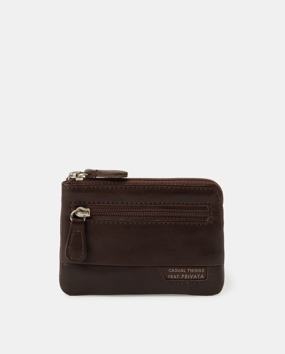 цена Коричневая кожаная сумочка с передним карманом Privata, коричневый