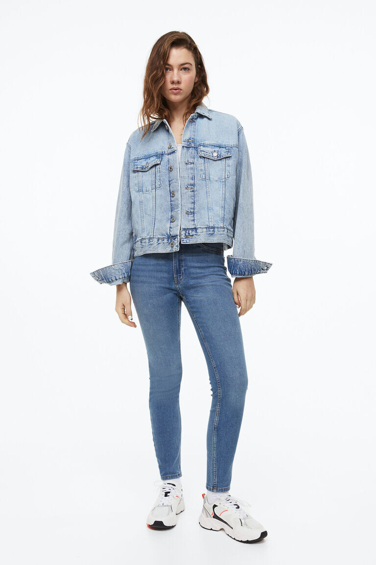 

Высокие джинсы скинни H&M, синий