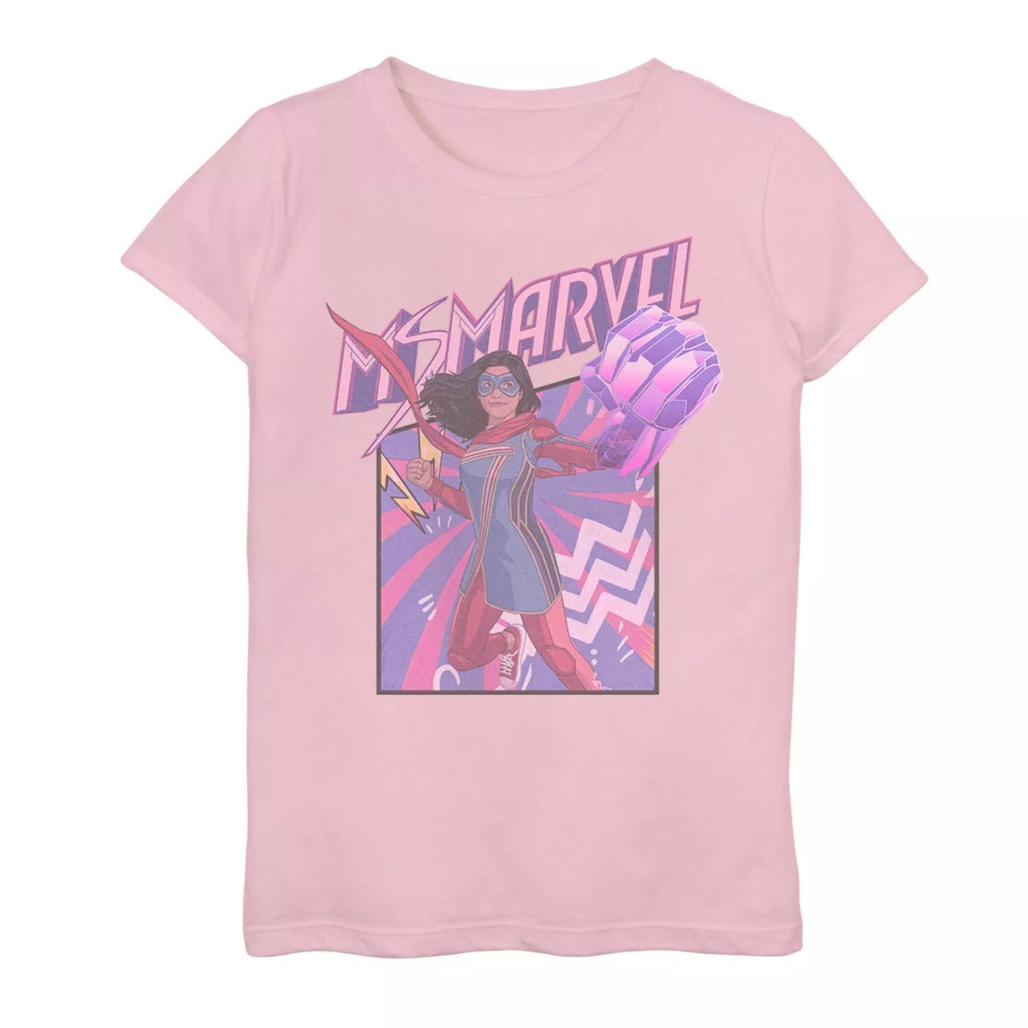 

Футболка с графическим рисунком Marvel Ms Marvel Fist Panel для девочек 7–16 лет Marvel