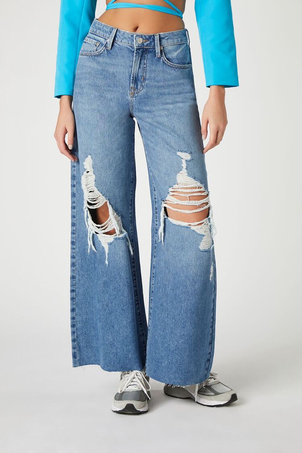 

Джинсы широкого кроя из переработанного хлопка Forever 21, деним