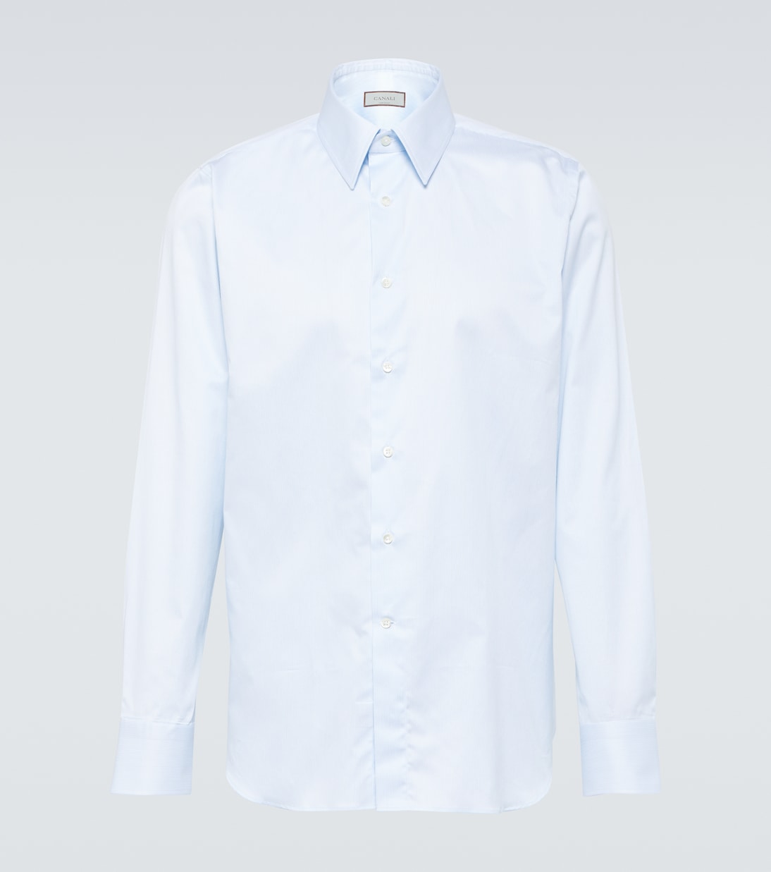 цена Полосатая хлопковая рубашка Canali, мультиколор