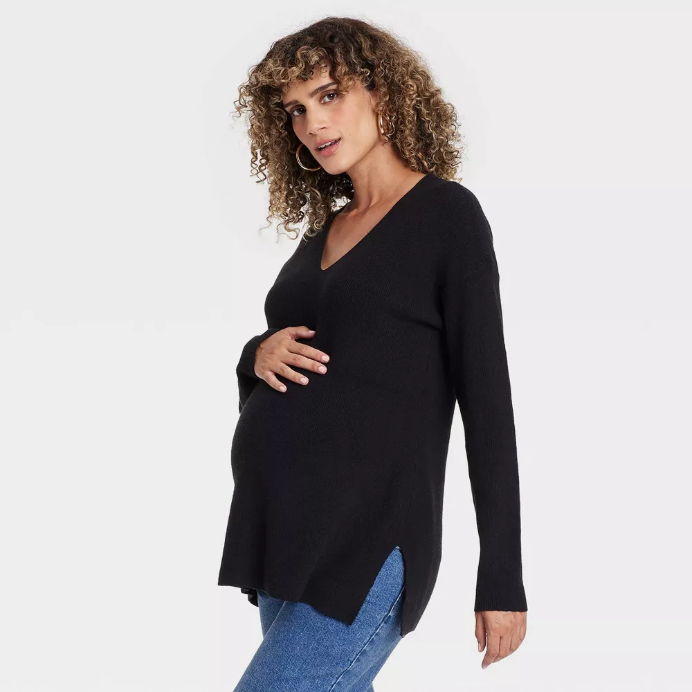

Незаменимый свитер для беременных с V-образным вырезом - Isabel Maternity от Ingrid & Isabel Isabel Maternity by Ingrid & Isabel, цвет Black