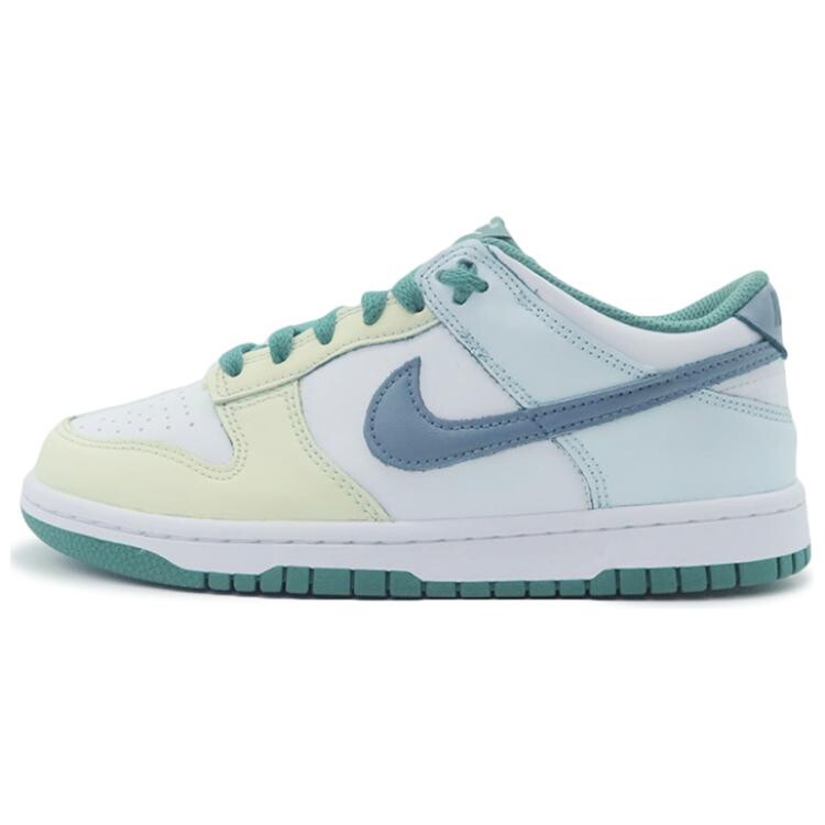 

Кроссовки Nike Dunk Skateboarding Shoes Women's Low-top Cyan/yellow, зеленый