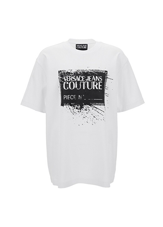 

Белая мужская футболка с круглым вырезом Versace Jeans Couture, Белый