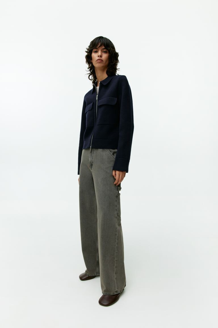 

Хлопковый кардиган H&M, синий