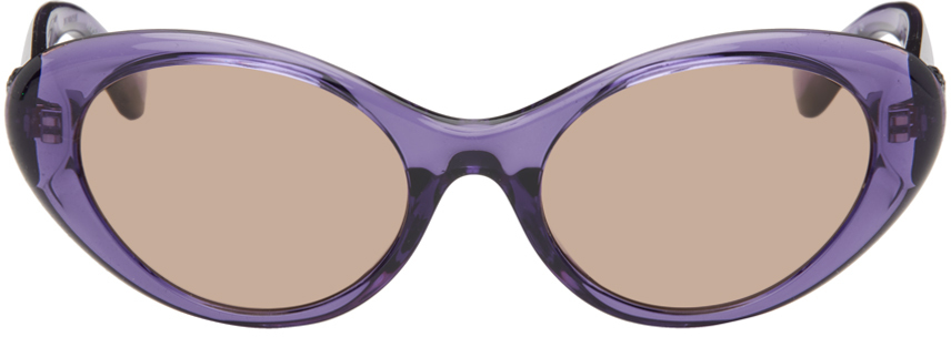 Пурпурные овальные солнцезащитные очки La Medusa Versace кроссовки fila electrove purple heather transparent yellow