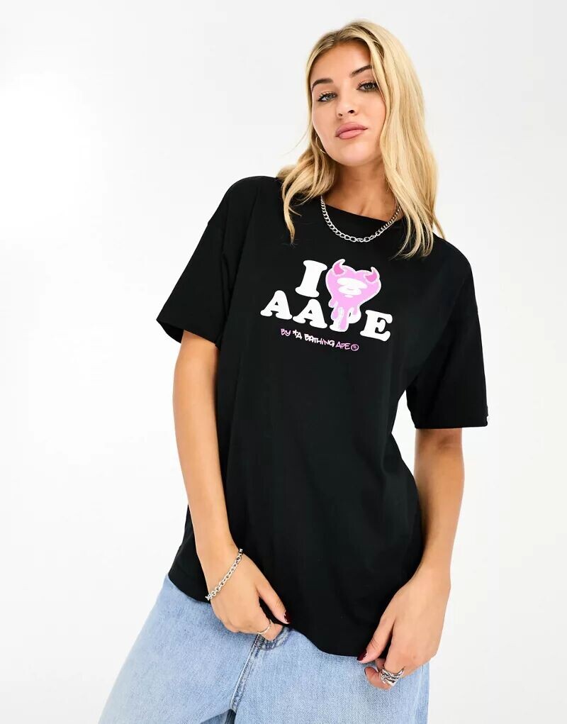 

Черная футболка Art AAPE by A BATHING APE Art