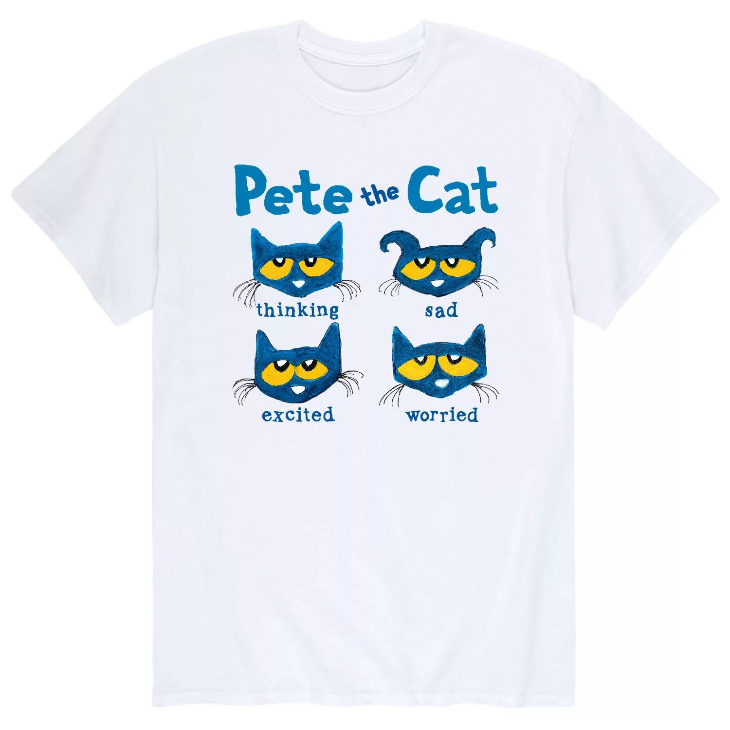 Мужская футболка Pete The Cat Many Moods Licensed Character