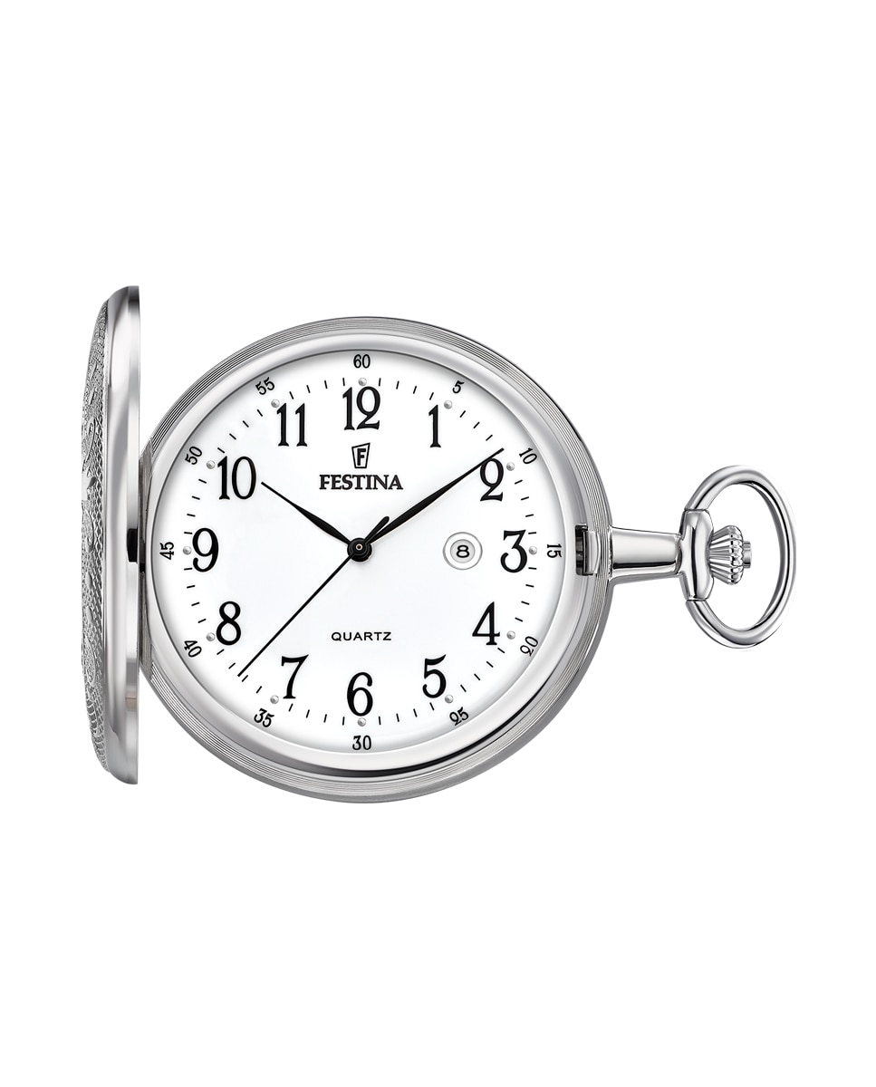 Мужские карманные часы F2023/1 со стальным корпусом Festina, серебро