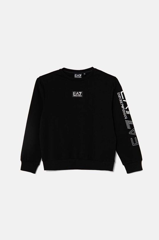 

Детская хлопковая толстовка EA7 Emporio Armani, черный