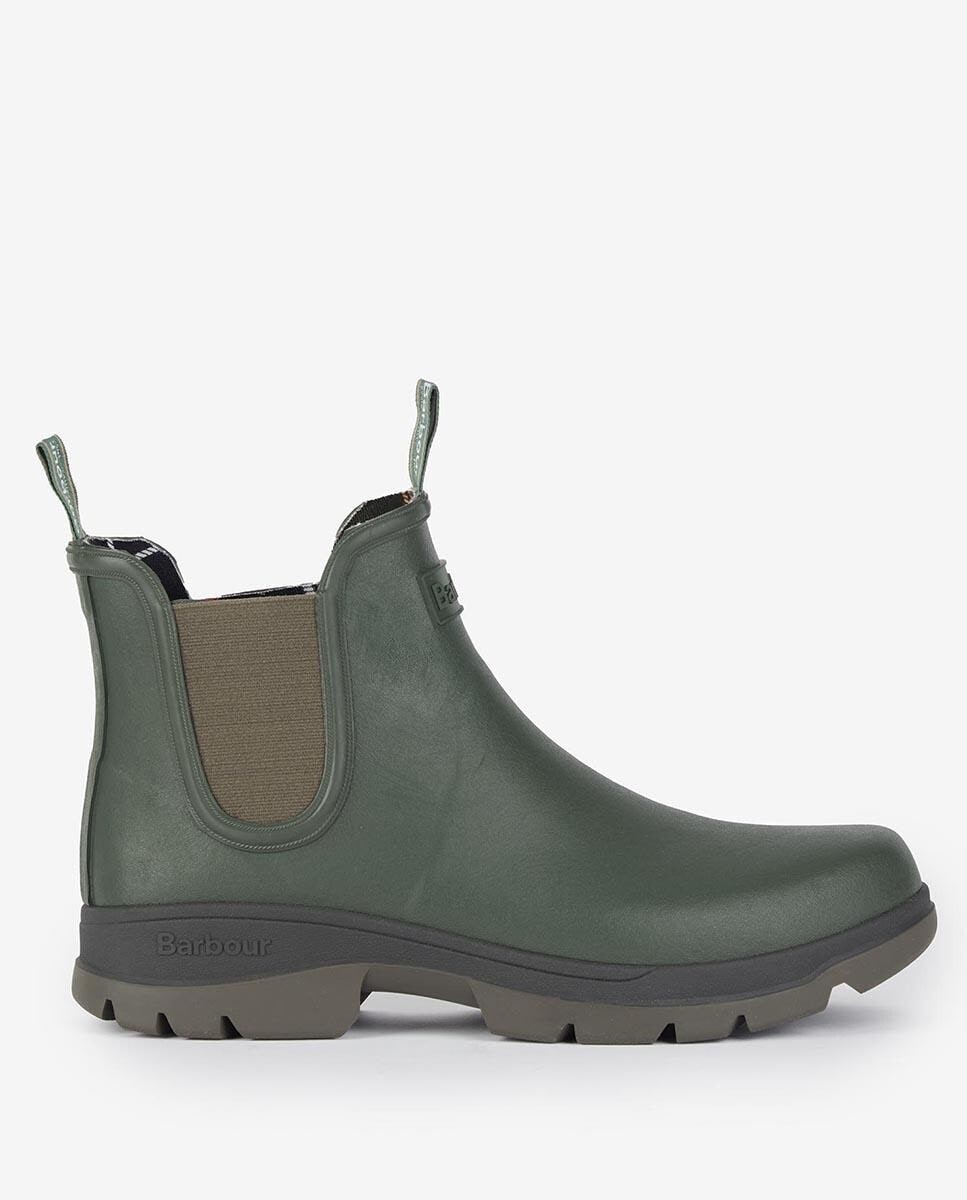 

Зеленые мужские резиновые сапоги со шлевками для ремня Barbour, зеленый