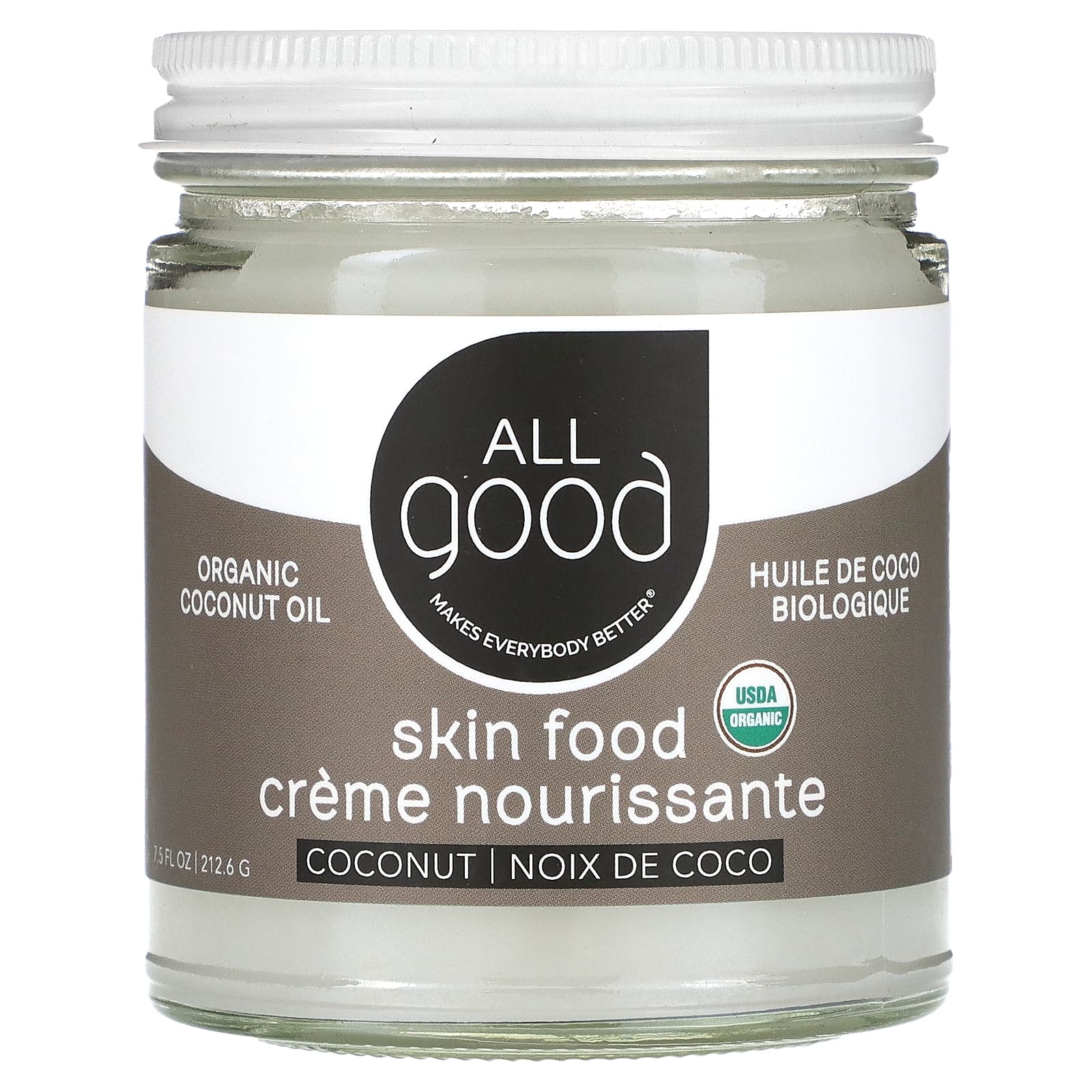 All Good Products Skin Food органическое кокосовое масло 212,6 г (7,5 жидк. Унции) all good products дезодорант розовая герань и жасмин 71 г 2 5 унции