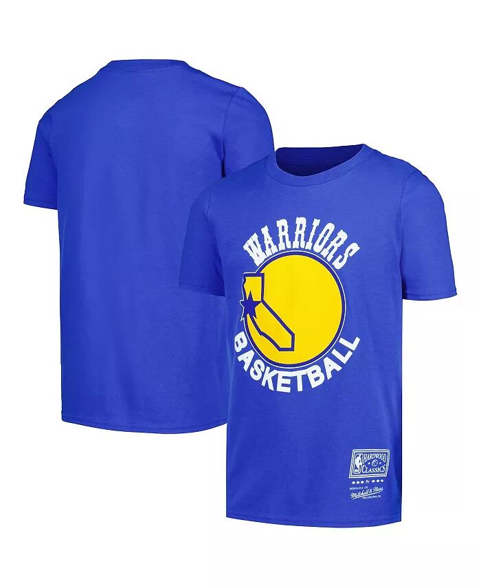 

Футболка Big Boys and Girls Royal in State Warriors Hardwood Classics с логотипом в стиле ретро Mitchell & Ness, синий