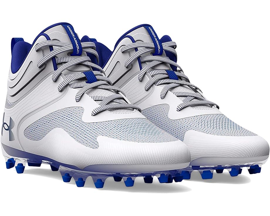 Кроссовки Under Armour Command MC Mid Lacrosse Cleat, цвет White/Royal/Royal