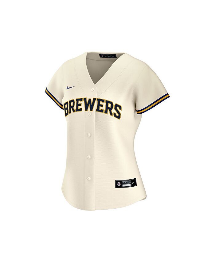 

Официальная копия женского джерси Milwaukee Brewers Nike, слоновая кость/кремовый