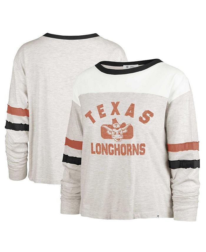 

Женская овсяная футболка с длинными рукавами Texas Longhorns Vault All Class Lena '47 Brand, тан/бежевый