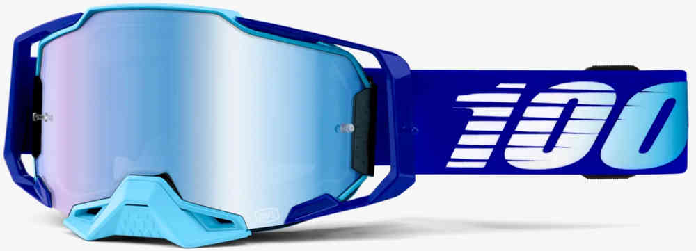 100% хромированные очки Armega Essential для мотокросса 1, синий
