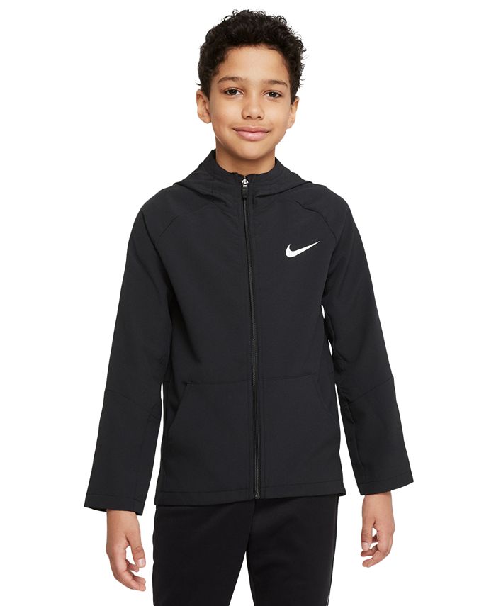 

Тканая тренировочная куртка Big Boys Dri-FIT Nike, черный