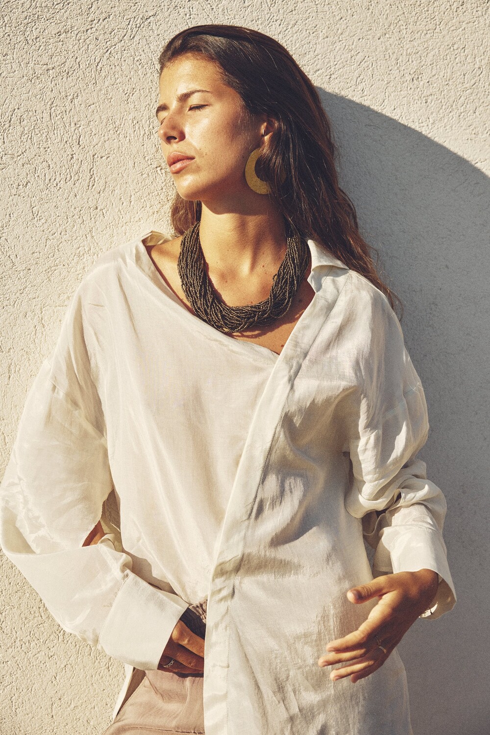 

Плоские металлические серьги Zara, золотой