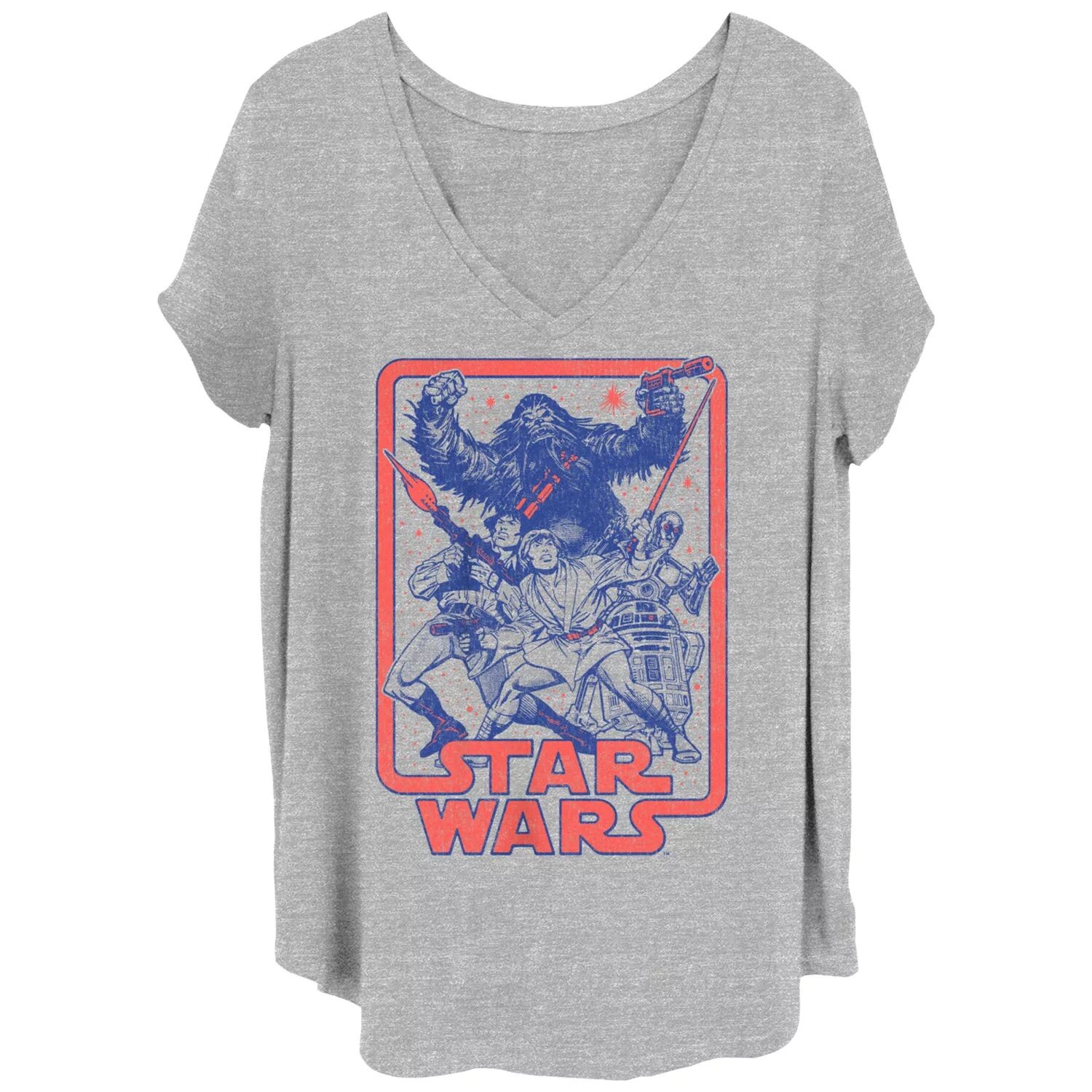

Футболка Juniors' Plus Star Wars A New Hope Rebels с V-образным вырезом и рисунком Star Wars