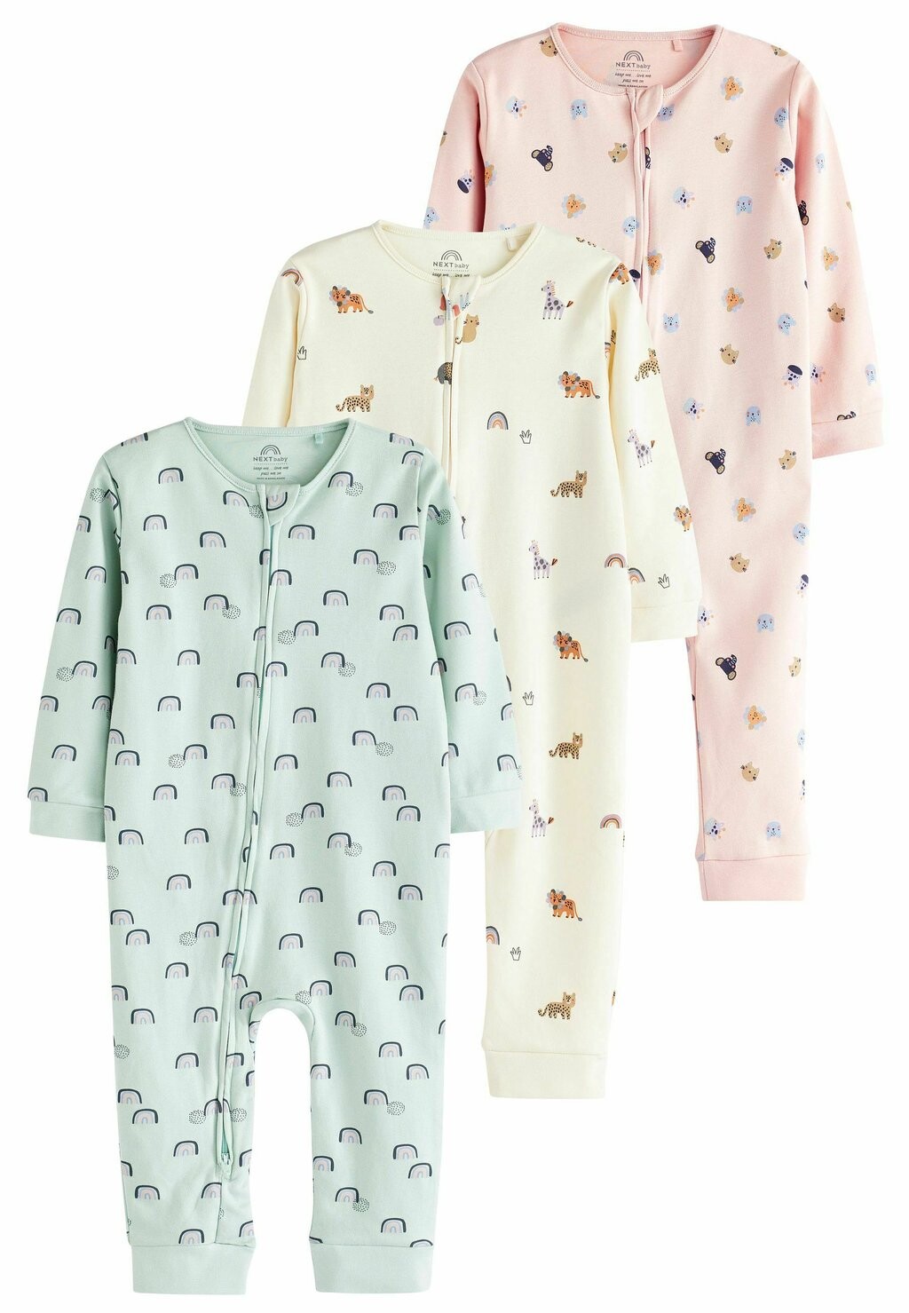 

Комбинезон FOOTLESS ZIP 3 PACK. Next, цвет multi character