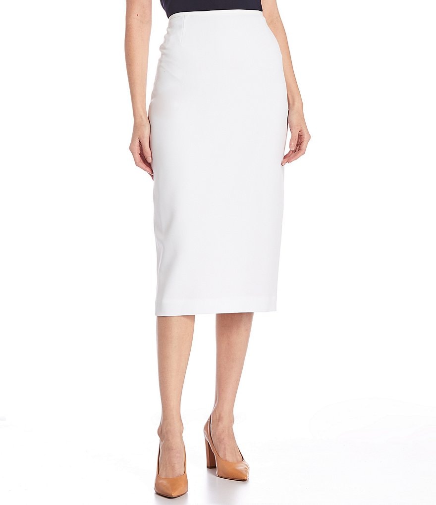 Preston & York Taylor Костюмная юбка-карандаш из эластичного крепа, белый