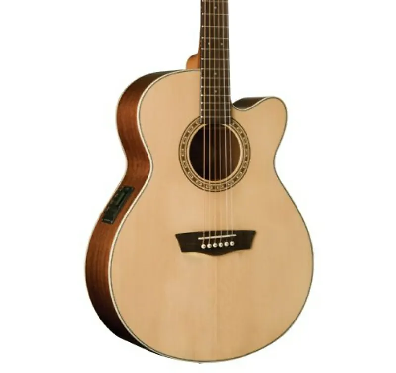 цена Акустическая гитара Washburn G7SCE Harvest Grand Auditorium Cutaway Acoustic Guitar. Natural Gloss