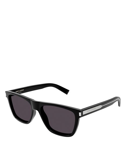 SL 619 Круглые солнцезащитные очки Mid Naked с проволокой, 56 мм Saint Laurent, цвет Black