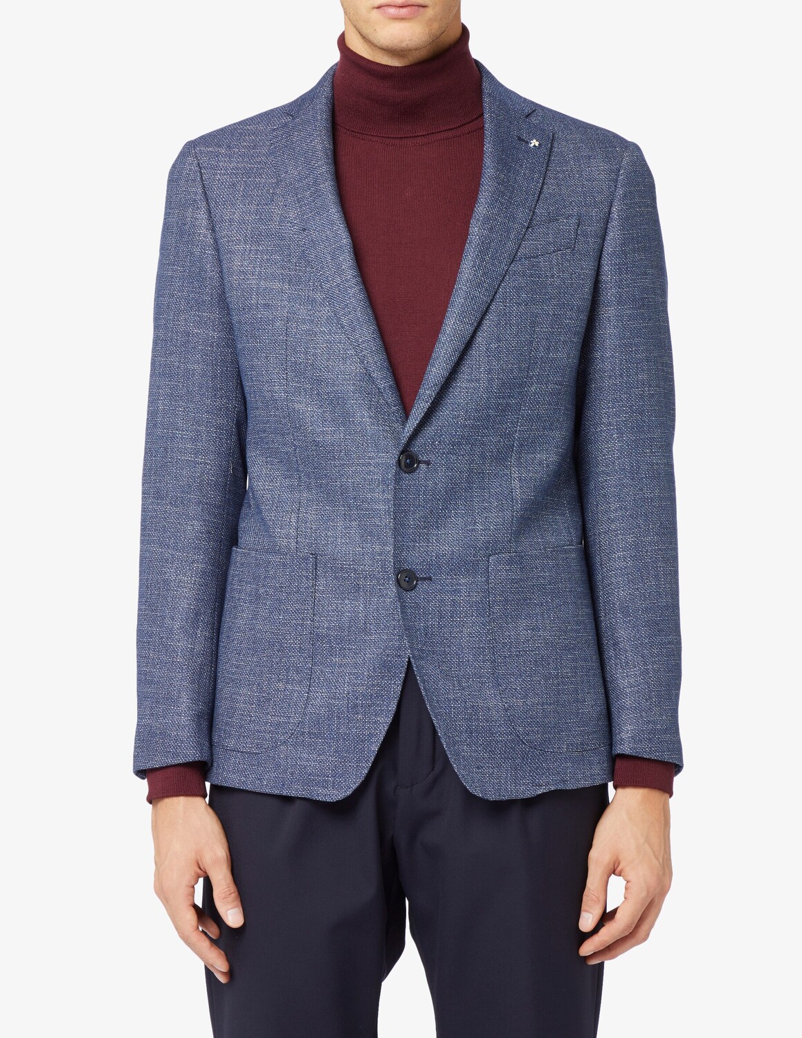 

Куртка с микро узором D7 Sartoria Italiana, цвет Blu