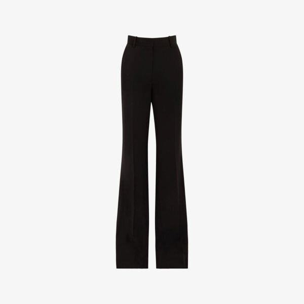 

Margeaux широкие тканые брюки со средней посадкой Reiss, черный