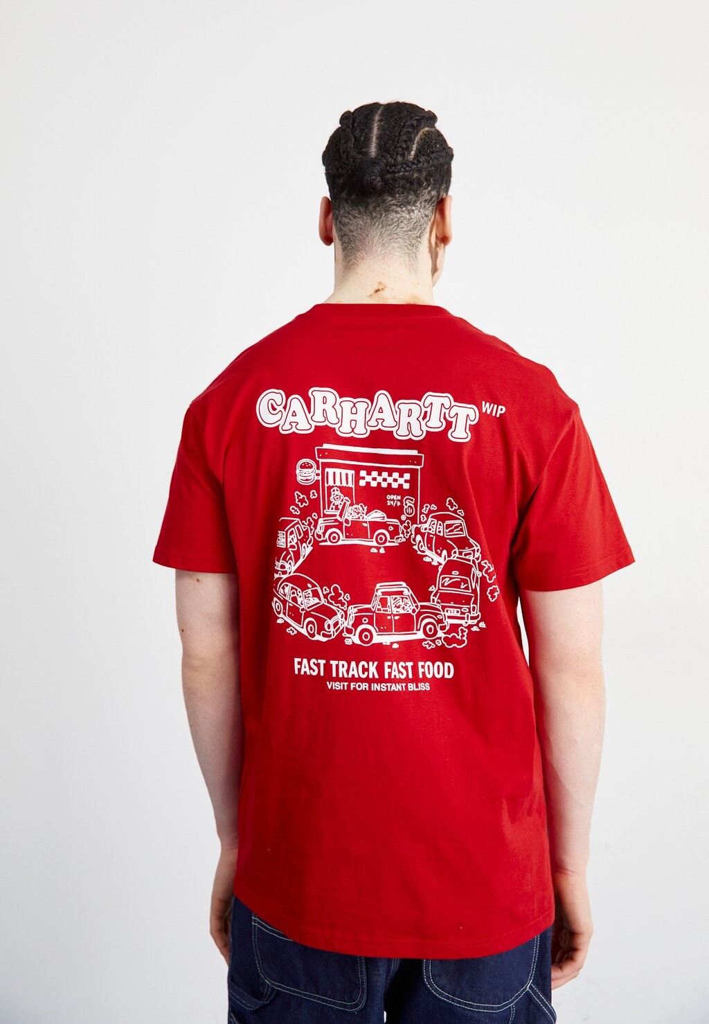 

Футболка с принтом FAST FOOD Carhartt WIP, цвет samba/white